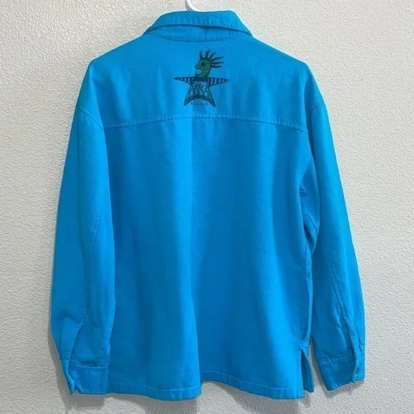 Byrkit Inc NWT Teal Blue Long Sleeve Shirt - Picture 9 of 16